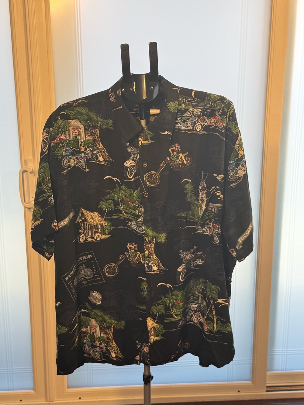 Harley Davidson Hawaii Shirt XXL Made in Hawaii Aloha Motorcycle All Over Print